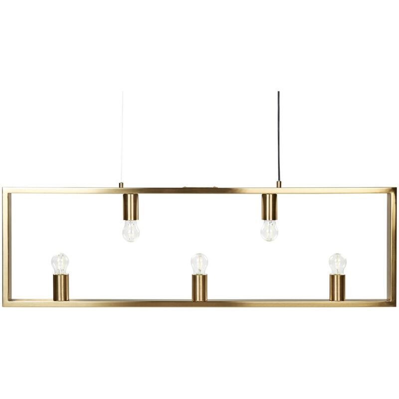 foto del prodotto beliani - lampadario con lampadine multiple in metallo e ottone bayas