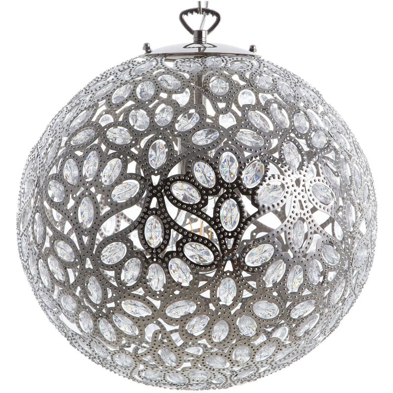 immagine 0 del prodotto beliani lampadario in metallo color nichel volta