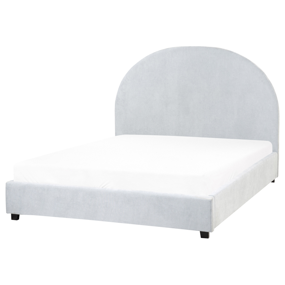 foto del prodotto beliani letto matrimoniale in tessuto azzurro 140 x 200 vaucluse