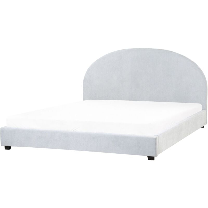 foto del prodotto beliani letto matrimoniale in tessuto azzurro 180 x 200 vaucluse