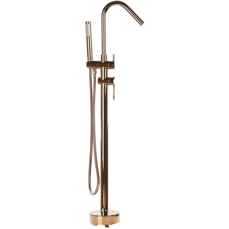 foto del prodotto beliani miscelatore per vasca da bagno freestanding cromato rame design moderno victoria