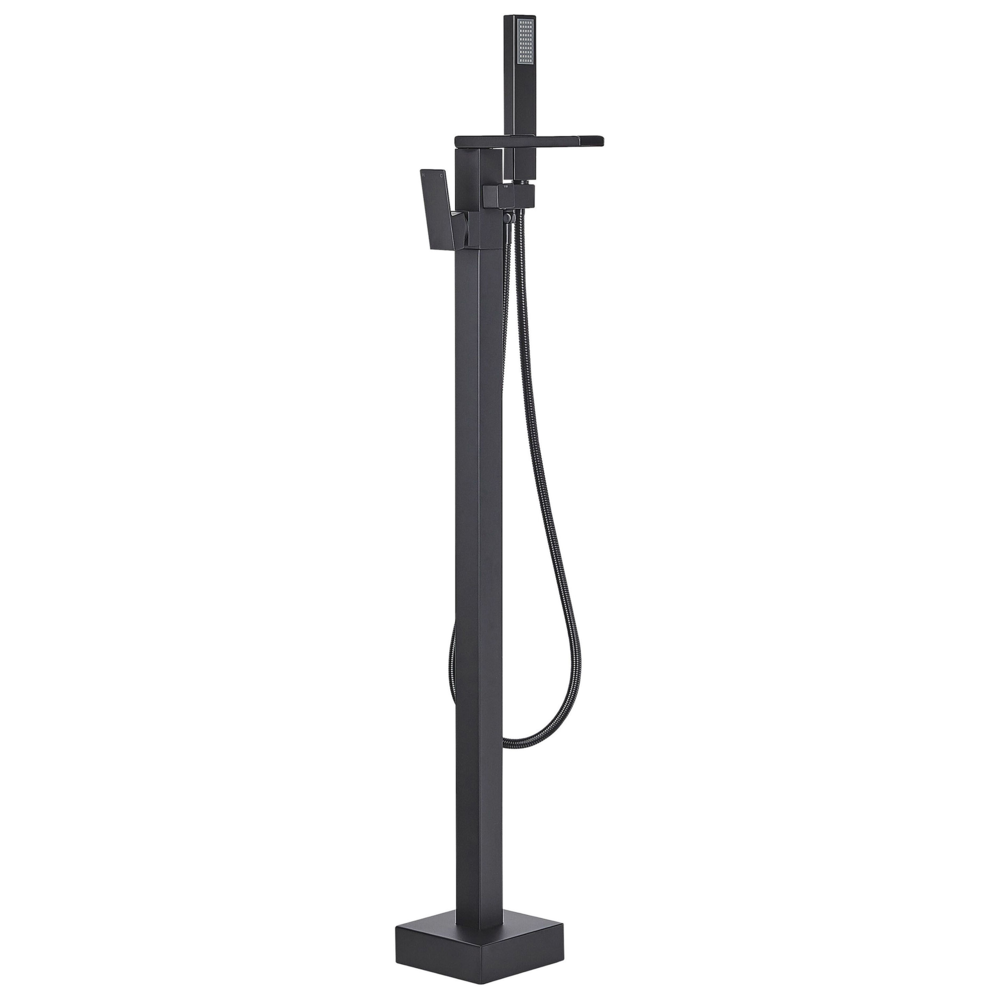 foto del prodotto beliani miscelatore per vasca freestanding in nero opaco moderno 118 cm boyoma