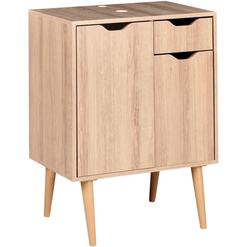 foto del prodotto beliani mobile per lavabo 60 x 80 cm bagno con ripiano mdp marrone chiaro canoas