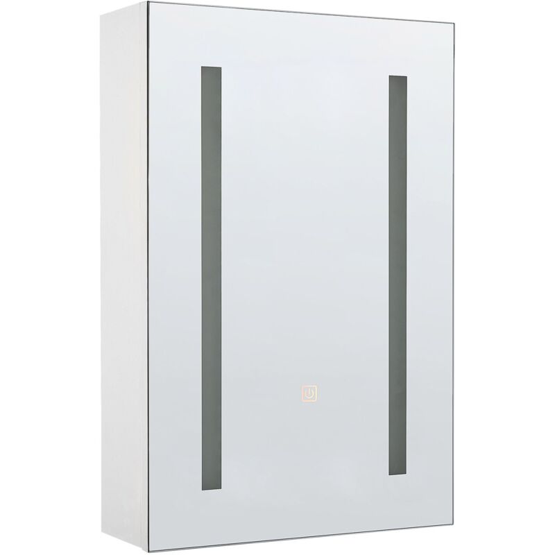 foto del prodotto beliani moderno armadietto a muro da bagno nero a specchio 88 x 40 x 35 cm cameron