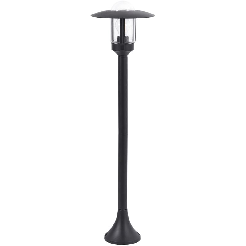 foto del prodotto beliani moderno lampione da giardino all aperto per sentieri 98 cm in alluminio nero tizu