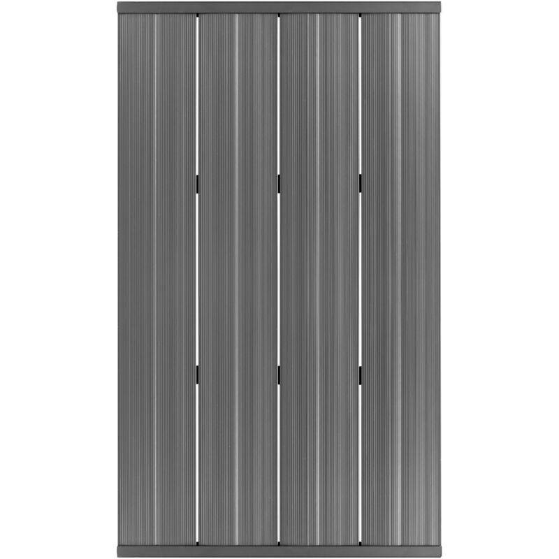 foto del prodotto beliani moderno pavimento doccia da giardino all aperto nero pvc grigio scuro sillustani