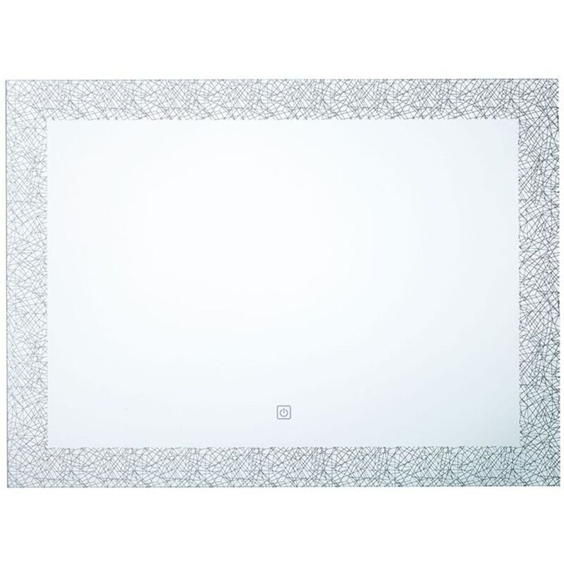 foto del prodotto beliani moderno specchio da bagno con luci led 80 x 60 cm da parete nexon