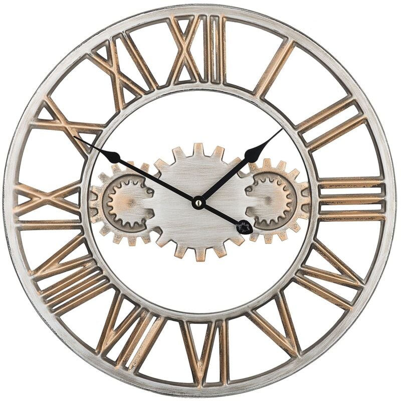 foto del prodotto beliani orologio da parete color argento e oro seon
