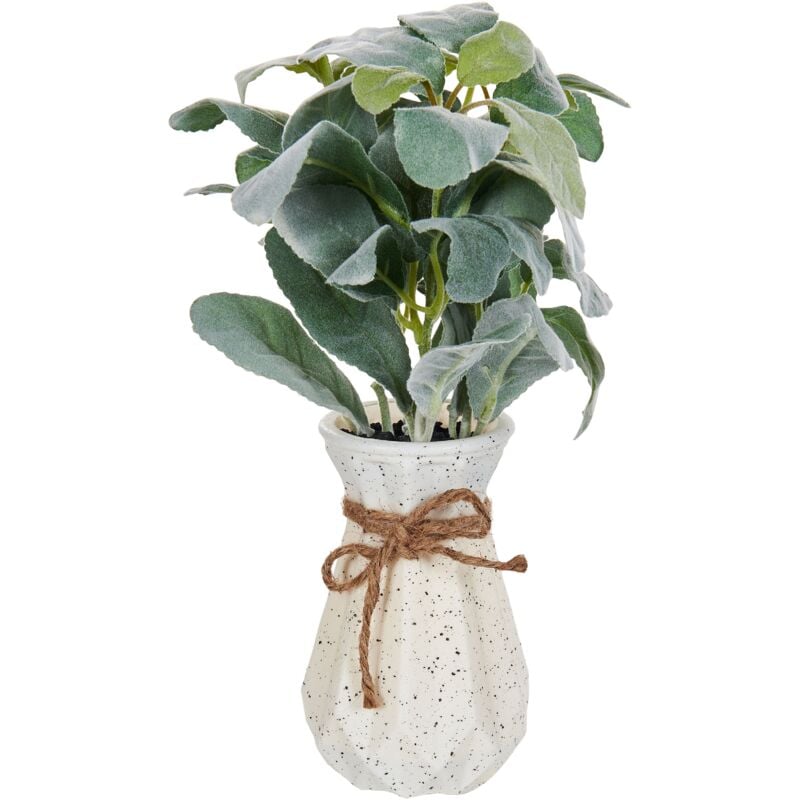 foto del prodotto beliani pianta artificiale in vaso pianta per uso interno decorazione in plastica 30 cm peperomia argyreia