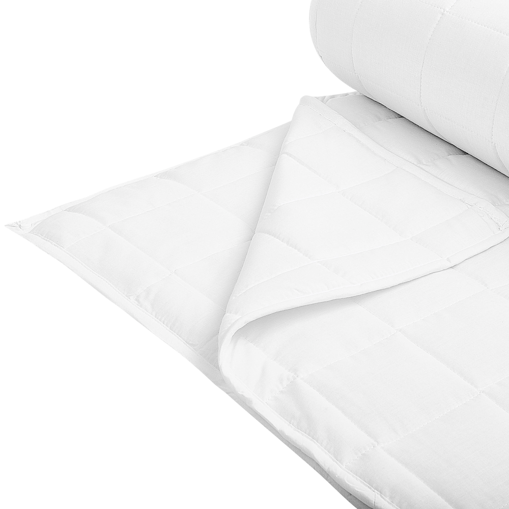foto del prodotto beliani piumone letto matrimoniale 4 stagioni 220 x 240 cm doppio strato bianco korab