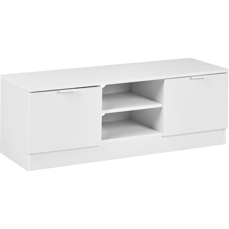 foto del prodotto beliani porta tv 2 ripiani 2 cassetti portaoggetti pannello di particelle 102 cm stile scandinavo bianco winnipeg