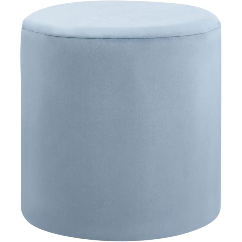 foto del prodotto beliani pouf in velluto color azzurro lovett