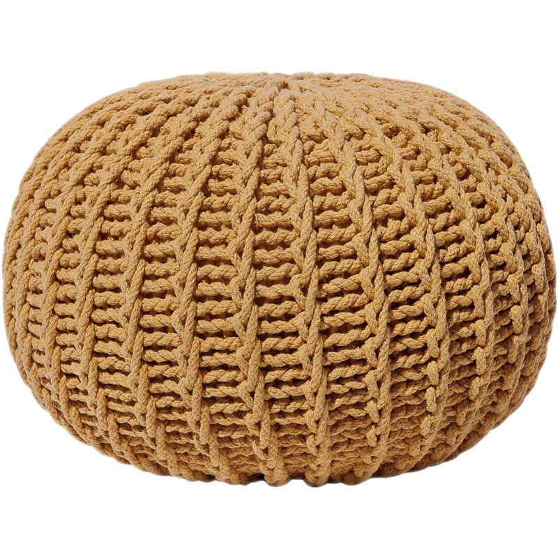 foto del prodotto beliani pouf poggiapiedi in tessuto giallo 50 x 35 cm conrad conrad