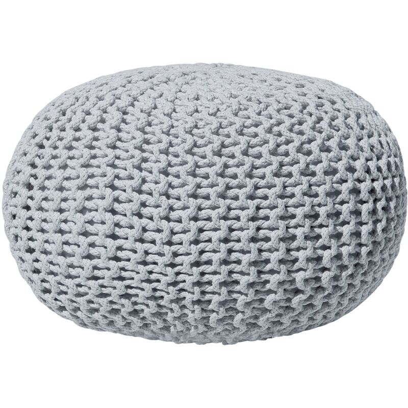 foto del prodotto beliani pouf poggiapiedi in tessuto grigio chiaro 40 x 25 cm conrad