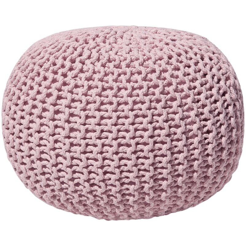 foto del prodotto beliani pouf poggiapiedi in tessuto rosa 50 x 35 cm conrad