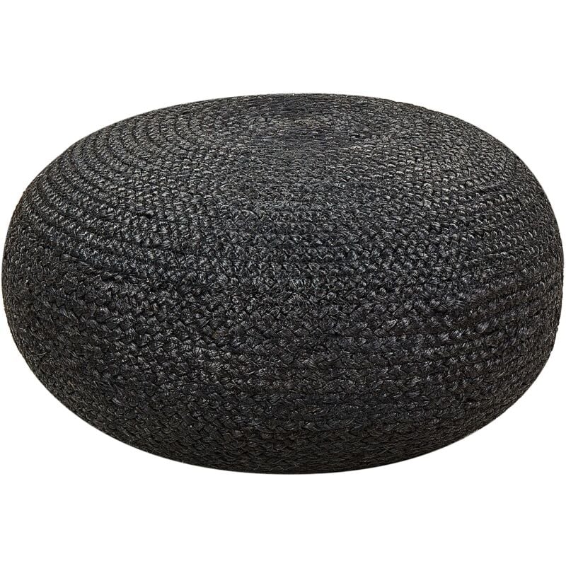 foto del prodotto beliani pouf rotondo in treccia di juta di colore beige 50 cm tifelt