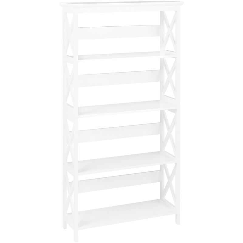 foto del prodotto beliani scaffalatura 4 ripiani in laminato bianco design vintage foster