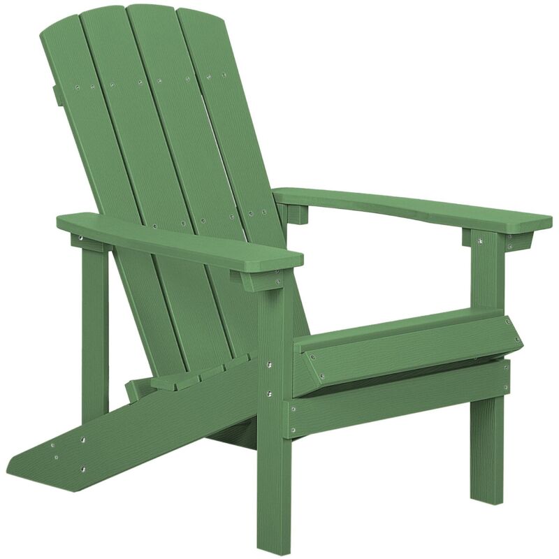 foto del prodotto beliani sedia da giardino verde adirondack