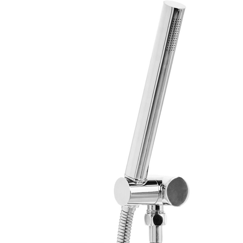 foto del prodotto beliani soffione doccia classico moderno e minimalista rotondo 1 modalit di spruzzo metallo argento marfau