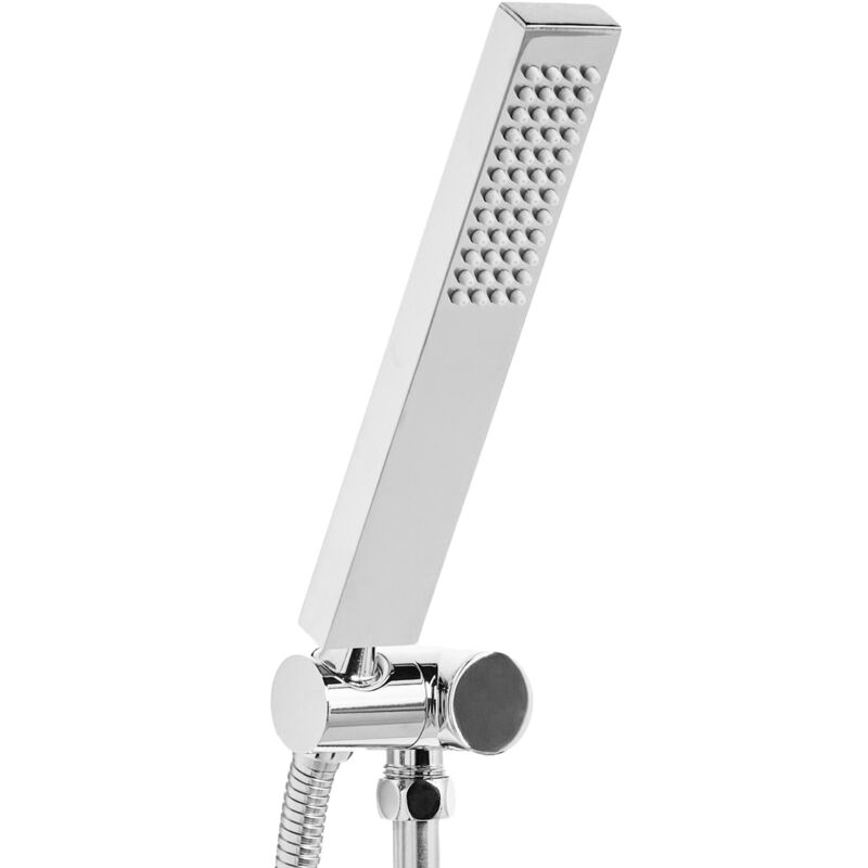 foto del prodotto beliani soffione doccia classico moderno rettangolare 1 modalit di spruzzo metallo argento tabacal