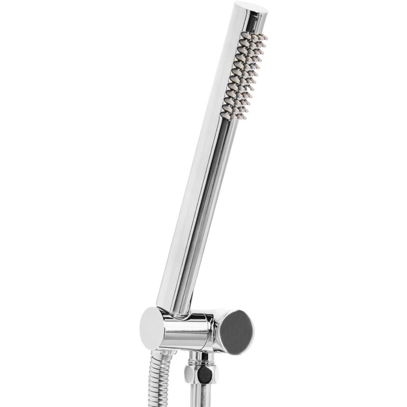 foto del prodotto beliani soffione doccia classico moderno rotondo 1 modalit di spruzzo metallo argento cabuyal