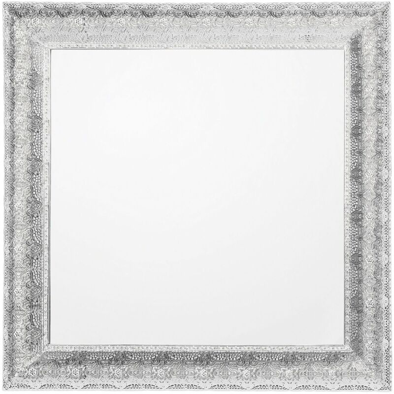 foto del prodotto beliani specchio a parete 65 x 65 cm argento cavan