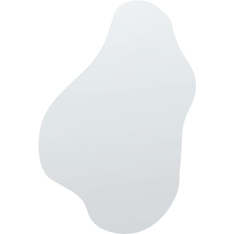 foto del prodotto beliani specchio da parete con cornice 46 x 76 argento herry
