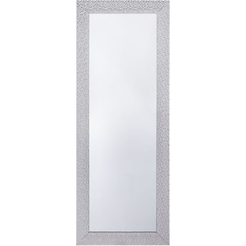 foto del prodotto beliani specchio da parete in color argento 50 x 130 cm mervent