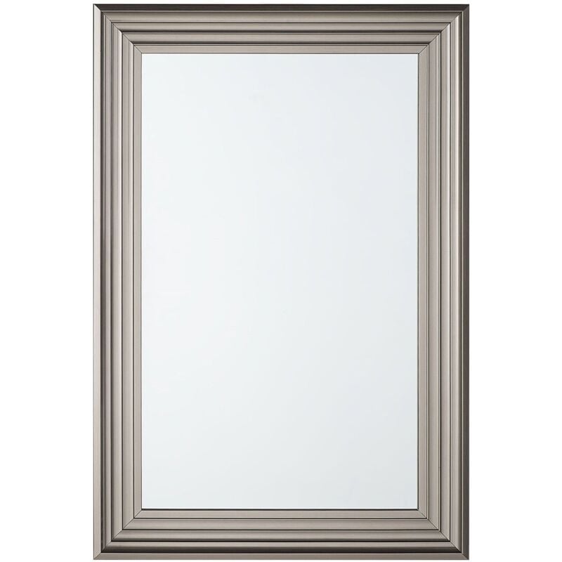foto del prodotto beliani specchio da parete in color argento 61 x 91 chatain