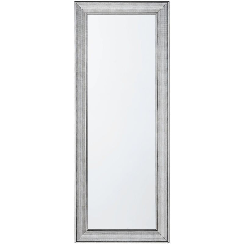 foto del prodotto beliani specchio da parete in colore argento 50 x 130 cm bubry