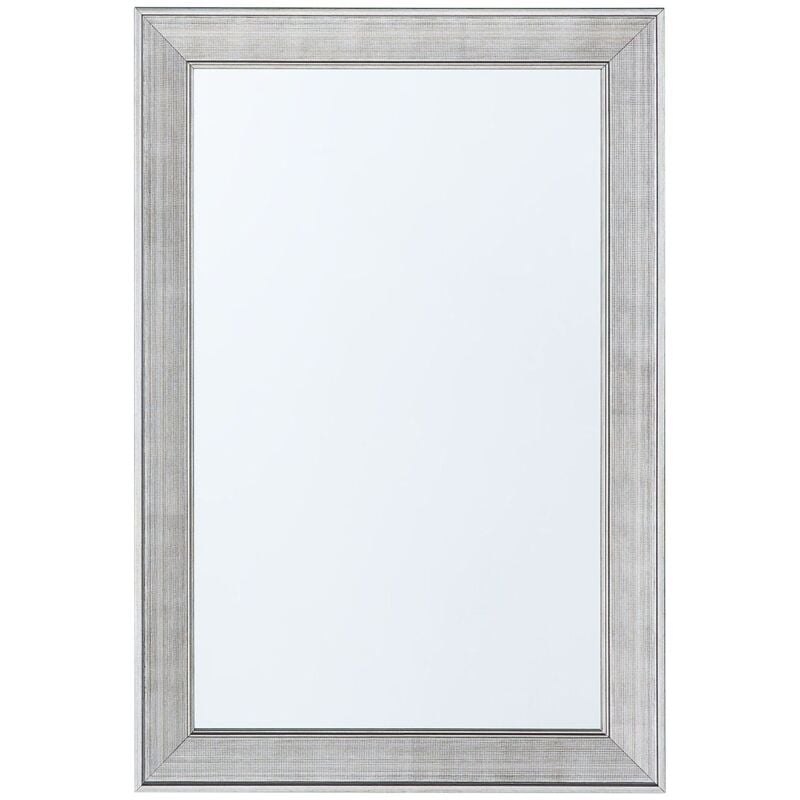 foto del prodotto beliani specchio da parete in colore argento 61 x 91 cm bubry