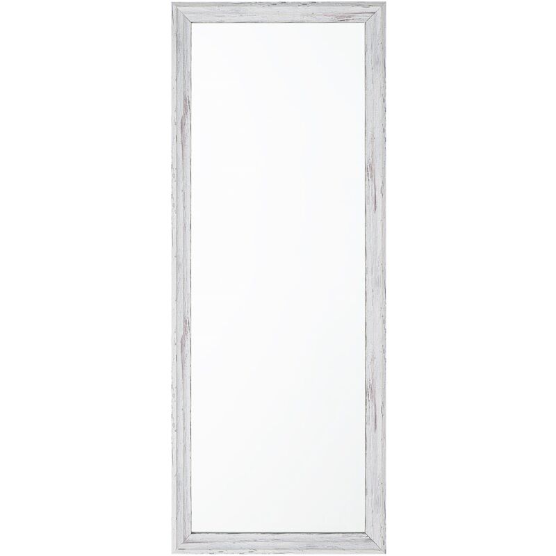 foto del prodotto beliani specchio da parete in colore bianco 50 x 130 cm benon
