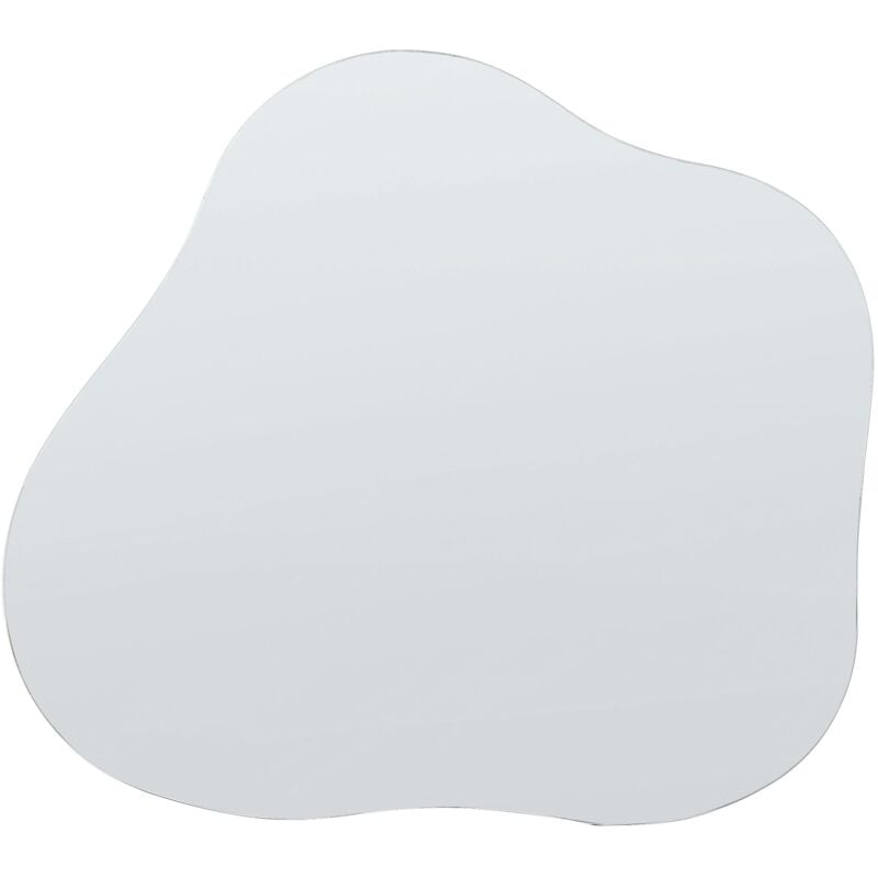 foto del prodotto beliani specchio da parete ovale in vetro argentato 50 x 55 cm senza cornice bagneux