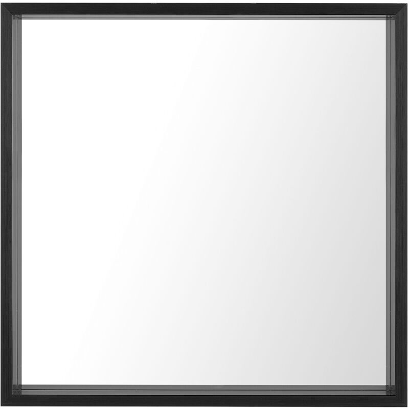 foto del prodotto beliani specchio da parete quadrato nero 50 x 50 cm brignoles