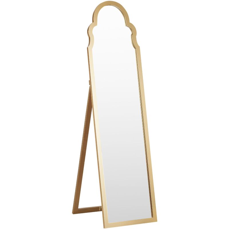 foto del prodotto beliani specchio da terra moderno con cornice decorativa oro 40 x 150 cm chatillon