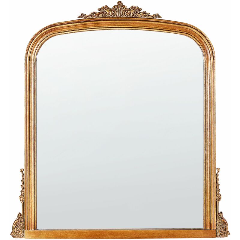 foto del prodotto beliani specchio decorativo da parete stile vinatge da appendere 75 x 78 cm oro sussey