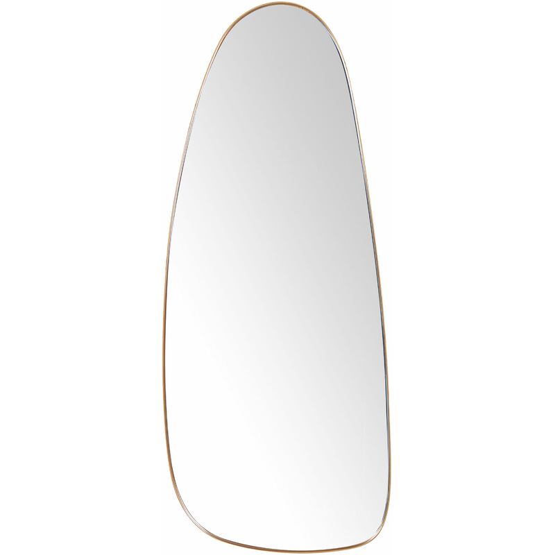 foto del prodotto beliani specchio decorativo ovale moderno e minimalista con cornice in ferro e metallo per il soggiorno 39 x 95 cm oro cergy