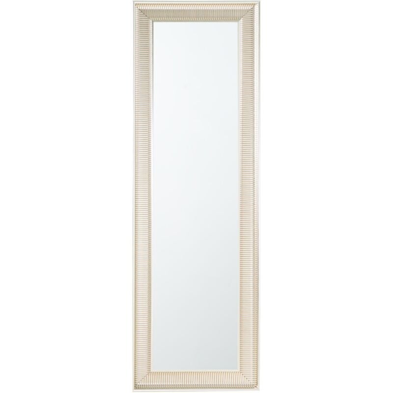 foto del prodotto beliani specchio moderno da parete con cornice dorata 51x141cm cassis