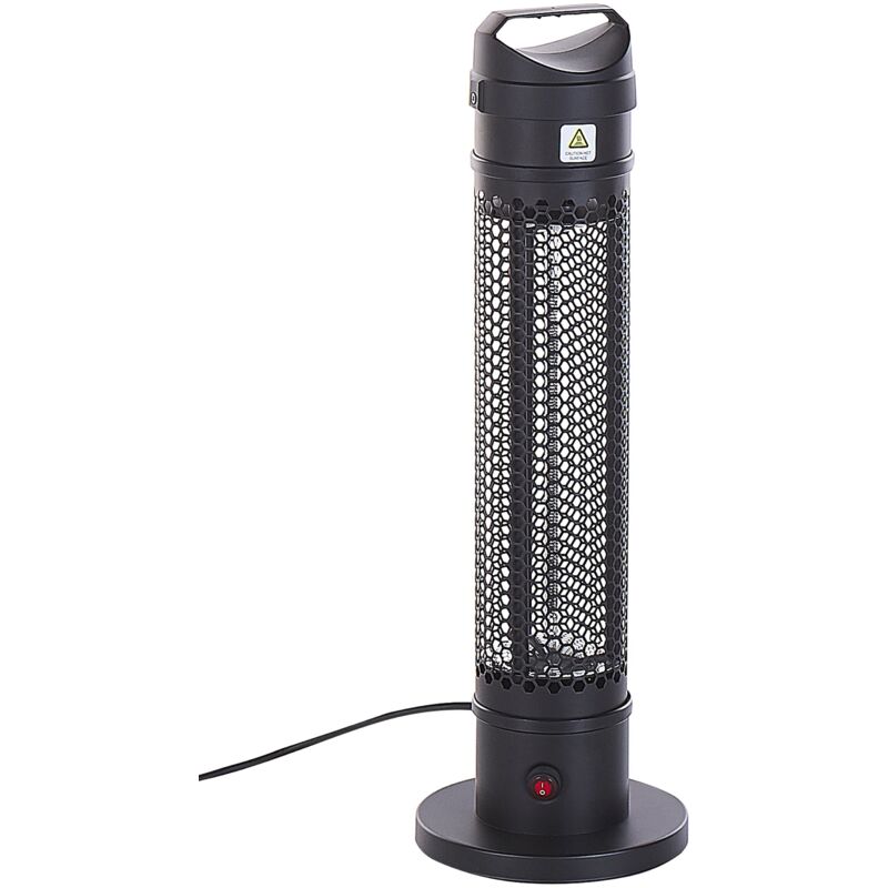 foto del prodotto beliani stufa elettrica da esterno nera 1000 w freestanding portatile krakatoa