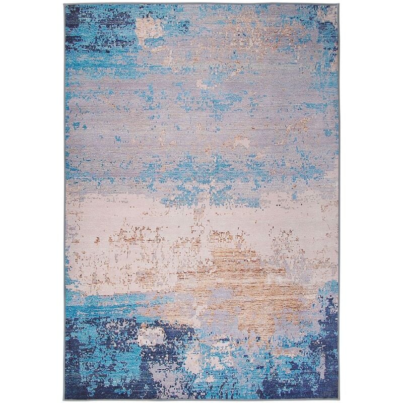 foto del prodotto beliani tappeto a pelo corto azzurro 160 x 230 cm inegol