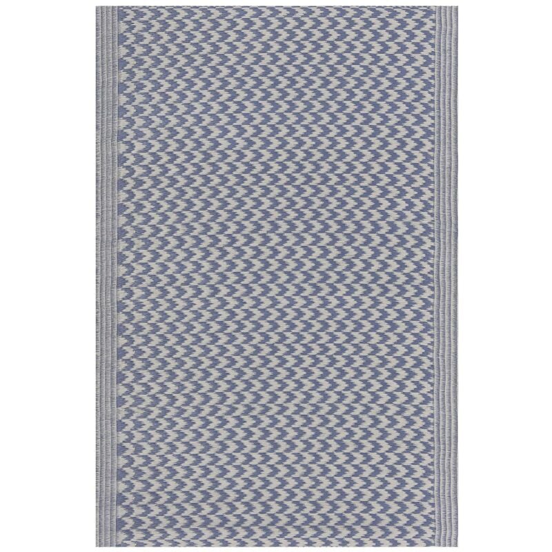 foto del prodotto beliani tappeto per esterni in materiale sintetico blu rettangolare 60 x 90 cm mango