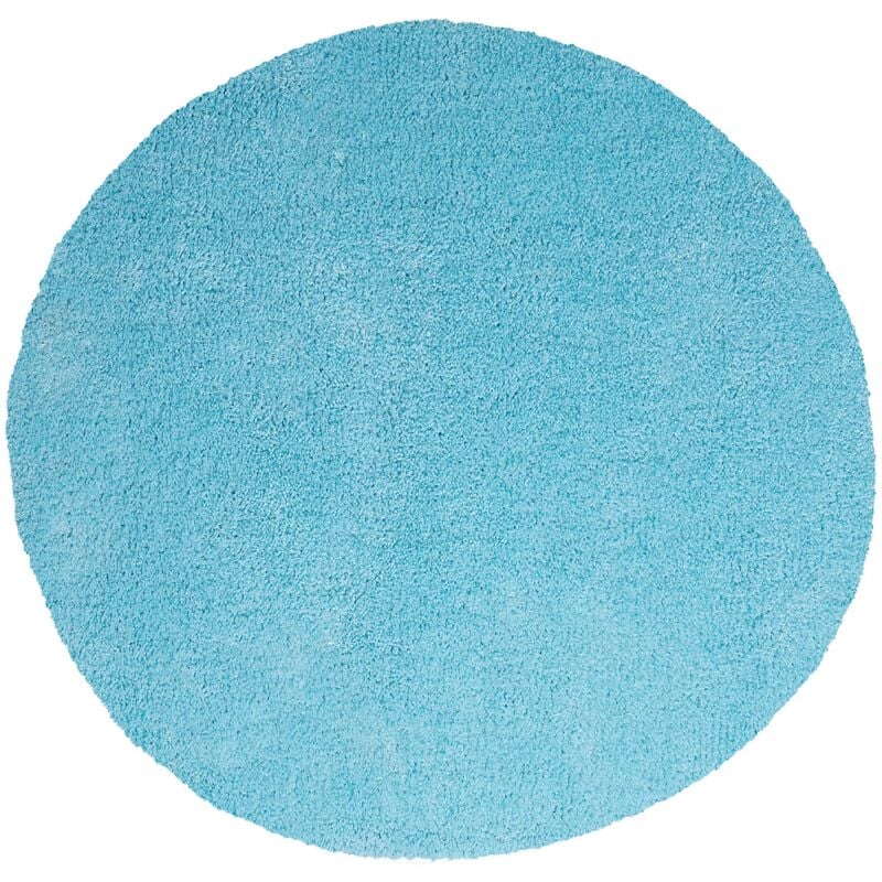 foto del prodotto beliani tappeto shaggy azzurro tondo 140 cm demre