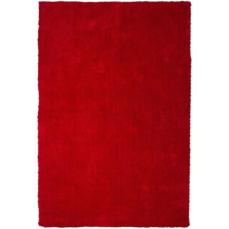 foto del prodotto beliani tappeto shaggy rosso 140 x 200 cm demre