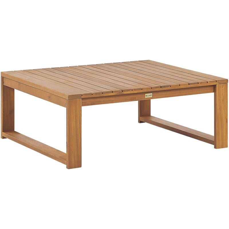 foto del prodotto beliani tavolino da caff da giardino in legno di acacia chiaro 90 x 75 cm timor ii