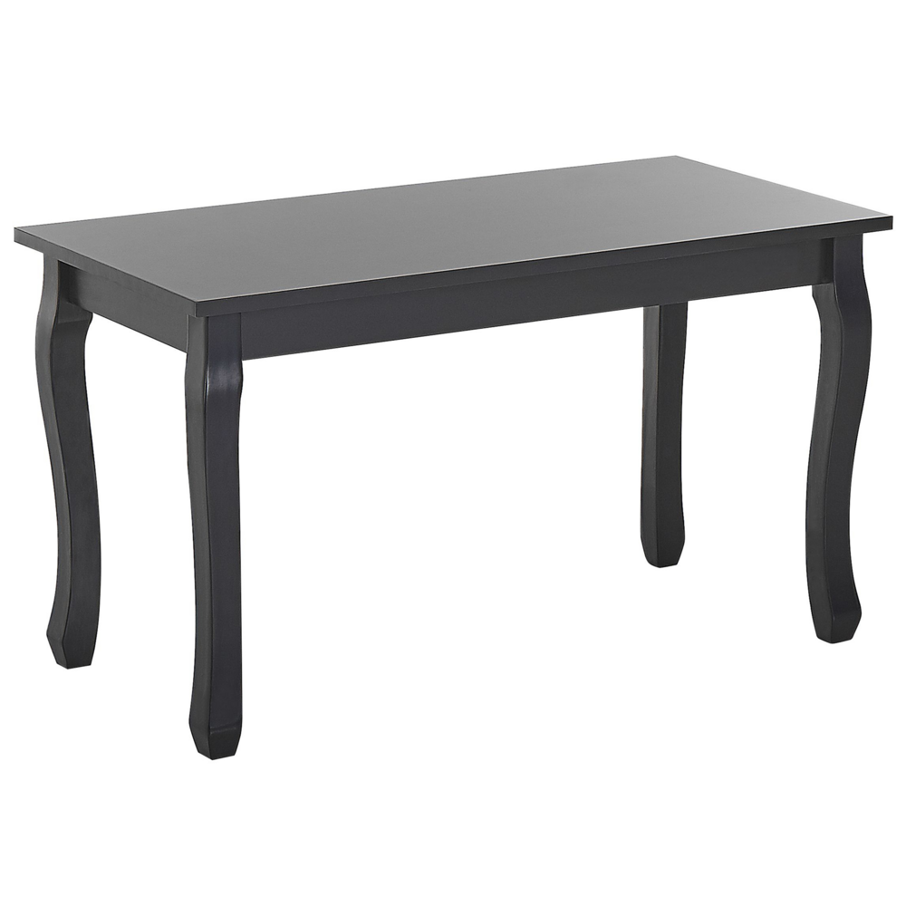 foto del prodotto beliani tavolino da caff rettangolare nero stile shabby chic gambe curve snook