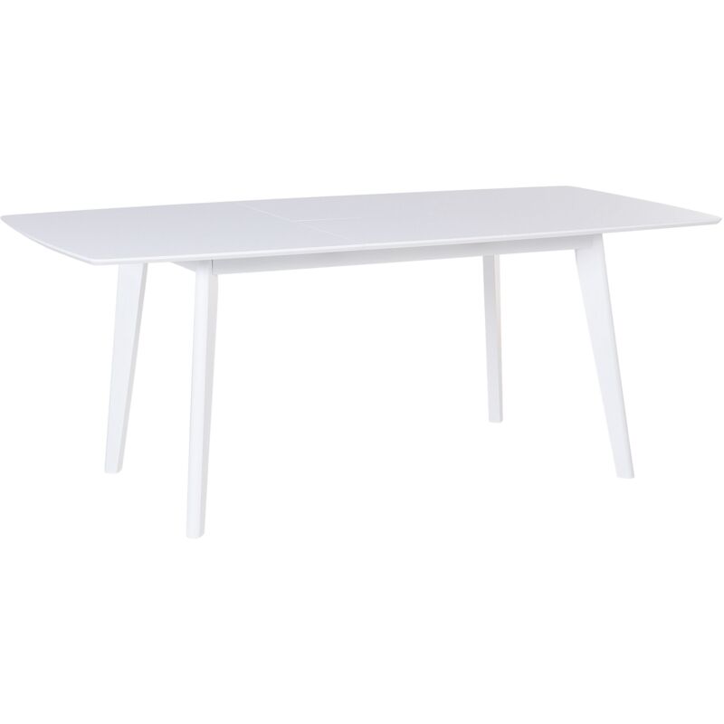 foto del prodotto beliani tavolo da pranzo allungabile bianco con gambe in legno 150 195 x 90 cm sanford
