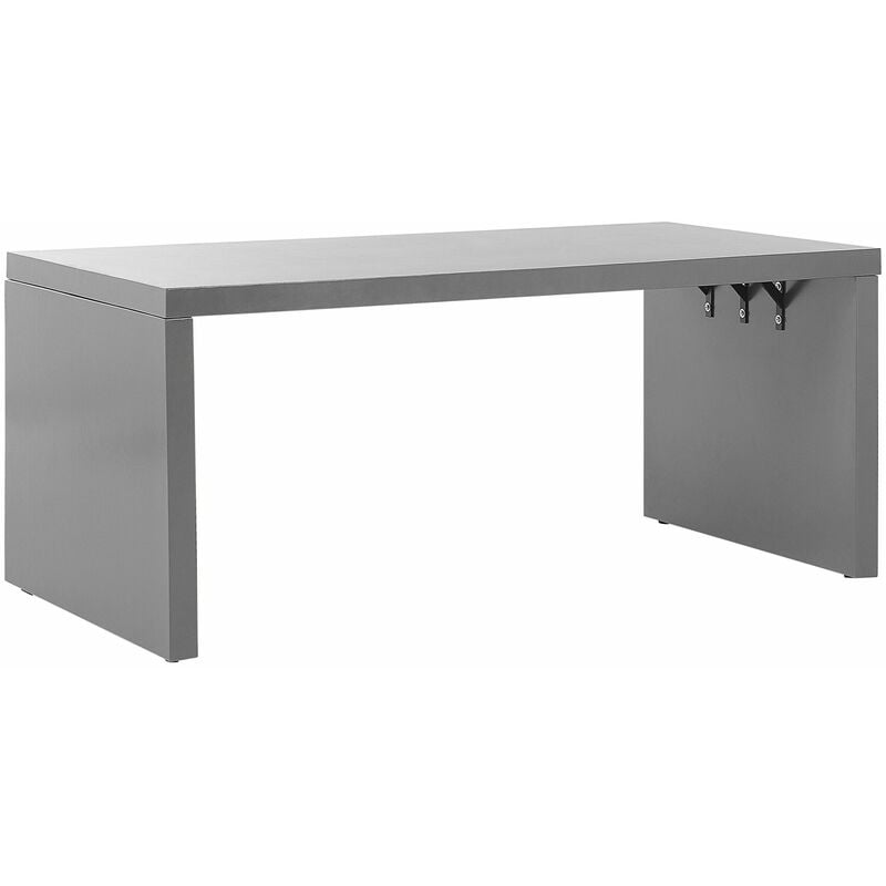 foto del prodotto beliani tavolo da pranzo in cemento grigio stile industriale 180 x 90 cm taranto