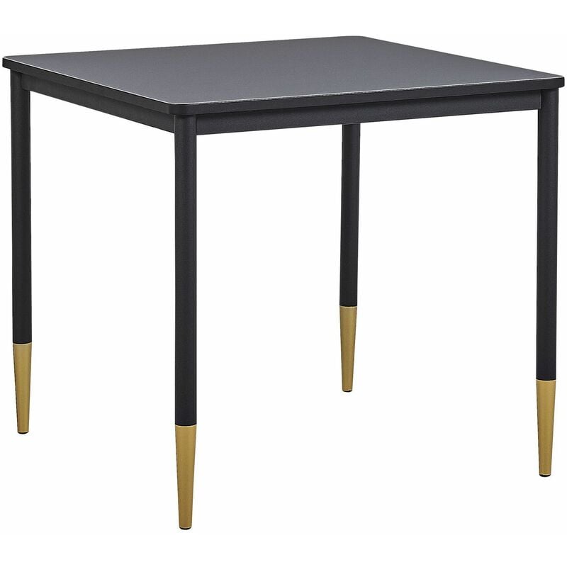 foto del prodotto beliani tavolo quadrato 80 x 80 cm cucina pranzo piano mdf nero shalford