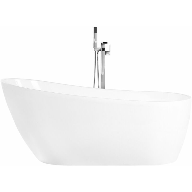 foto del prodotto beliani vasca da bagno freestanding acrilico bianco design moderno 170 x 77 cm solarte