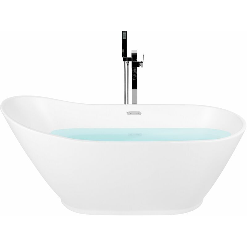 foto del prodotto beliani vasca da bagno freestanding in acrilico bianco opaco 170 x 75 cm londrina